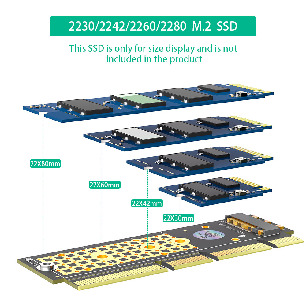 NGFF KEY M к адаптеру PCI-E 16X