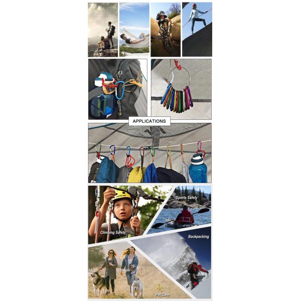 23kN Aluminum Carabiner Captive Eye Steel Triple Action Twist Lock Carabiner
