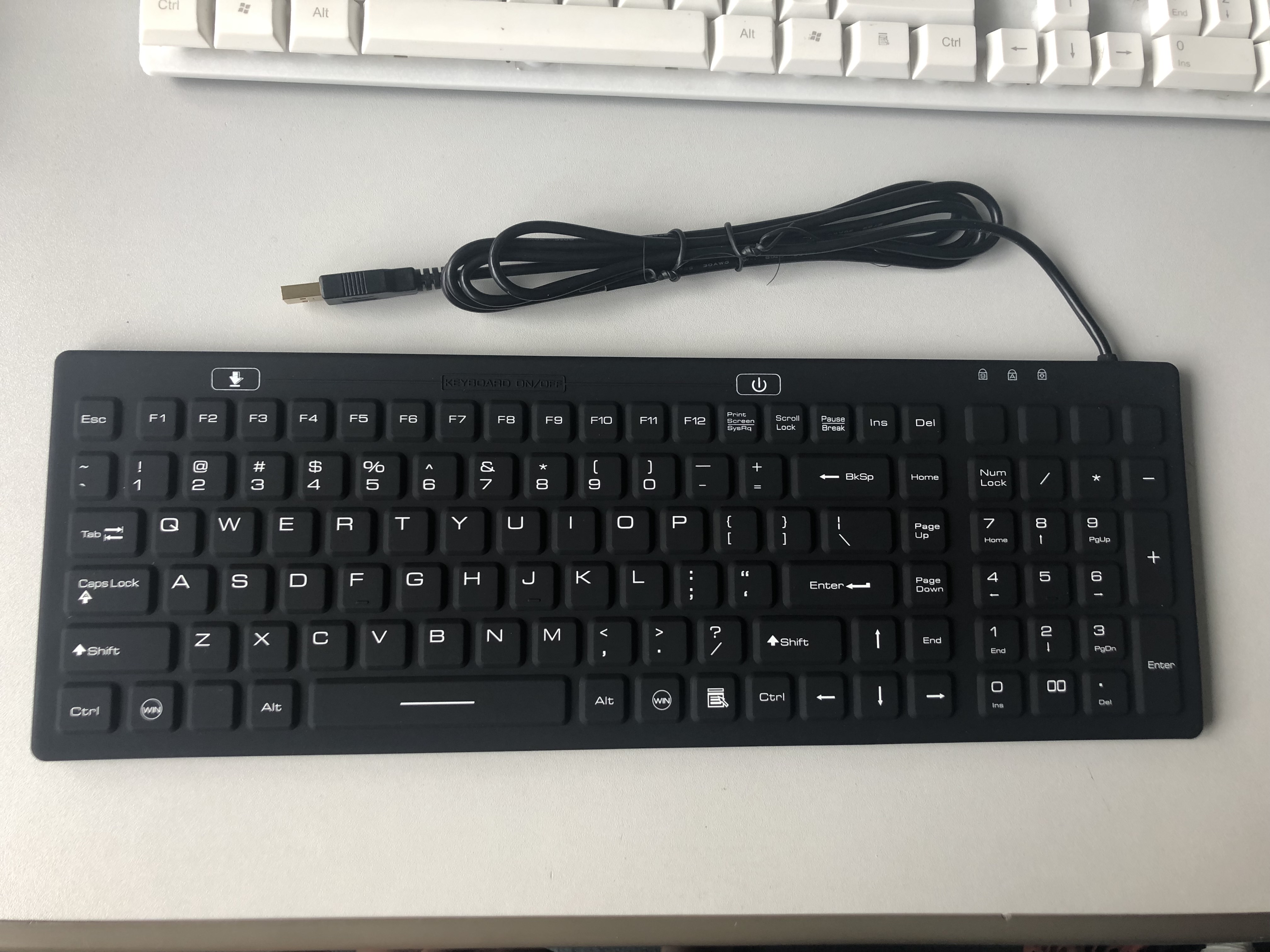 106 ключей делают медицинский USB водостойким PS2 клавиатуры с полными функциональными клавишами номера