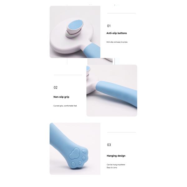 Grooming Pet Comb Brush Cat Paw Pet Hair Remover Stainless Steel Brushes Dog Cats