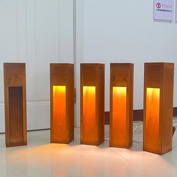 Customized Wattage Led Bollards Outdoor Waterproof Metal Rust Or Black 10W
