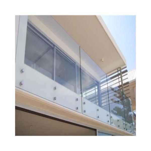 Supermarket Aluminum U Channel Glass Railing 6mm-15mm Thickness