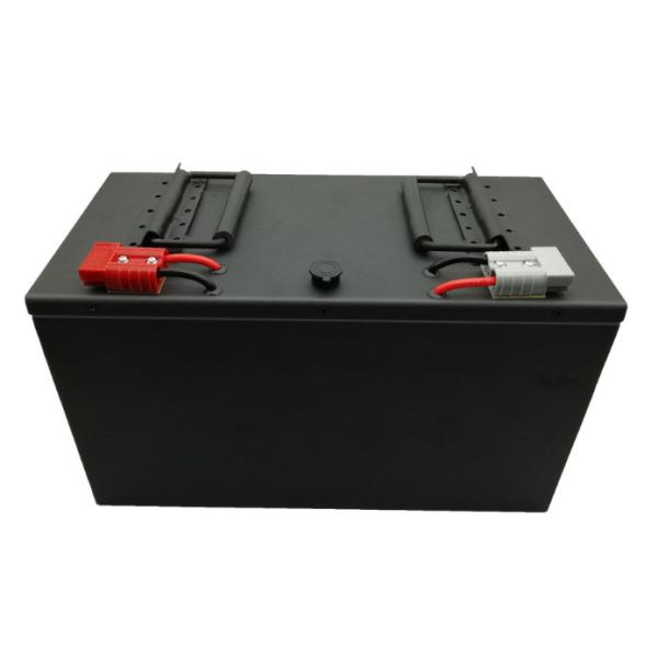 80Ah 48V LiFePO4 Lithium Battery Pack with Dual Separate Red & Gray Anderson Connectors & Double Top Carry Handles for Industrial Cleaning Machines, MSDS China Manufacturer