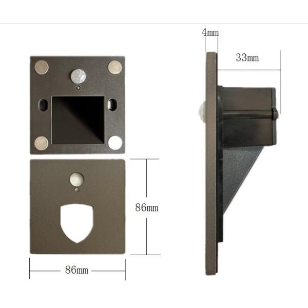 Easy Mount Stairwell Lighting Luxury Indoor SS Panel Magnetic Mounted PIR Motion Sensor