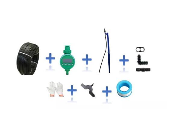 Drip Irrigation Greenhouse Sprinkler System 360 Degree Spray Emitter With Stake