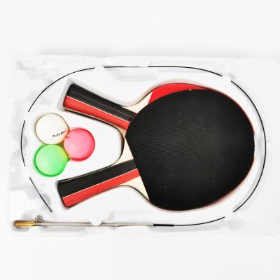 Flex Axle Portable Table Tennis Set Wood Handle Rubber Sponge