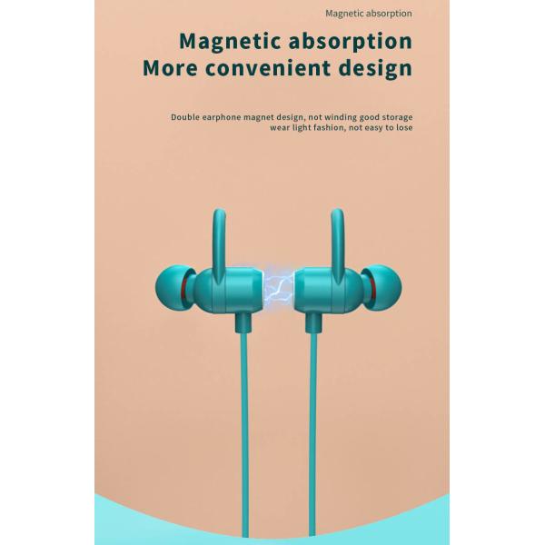 Neckband Bluetooth Earphones Magnetic Absorption Design 600 MAh HiFi Sound