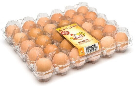 Eco Friendly 30 Count Egg Flats 32.5cm Plastic Blister Tray In PET Film
