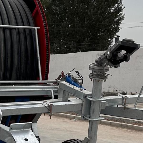 Hose Reel Irrigation Equipment JP700 Reel Sprinkler Red 400m Water