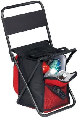 Folding Stool Backpack Insulated Cooler Bag, Collapsible Camping Hunting Fishing Multifunction Chair Front Pocket