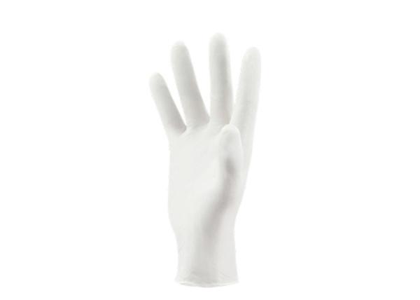 Professional Disposable Plastic Gloves 3 Mil Thickness Natural White