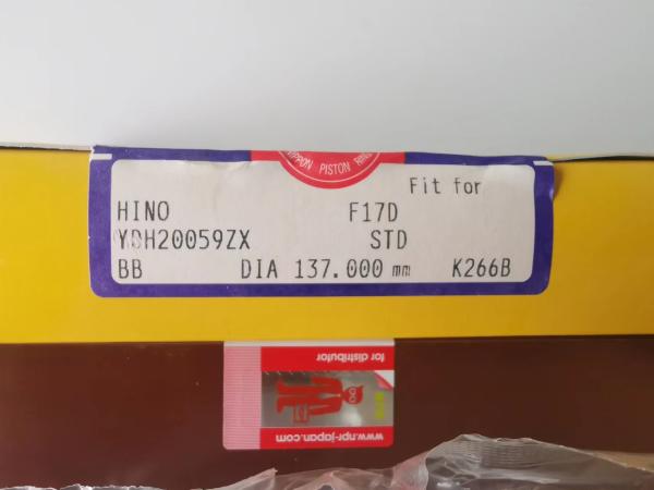 Anel de pistão 137mm de EF750 F17D NPR para as peças de motor 13011-2710A de HINO 13011-2780 13011-2990 13011-2991