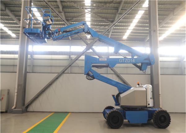 4X4 Boom Man Lift , Articulating Boom Lift Continuous Uninterrupted Power Supply 48V DC