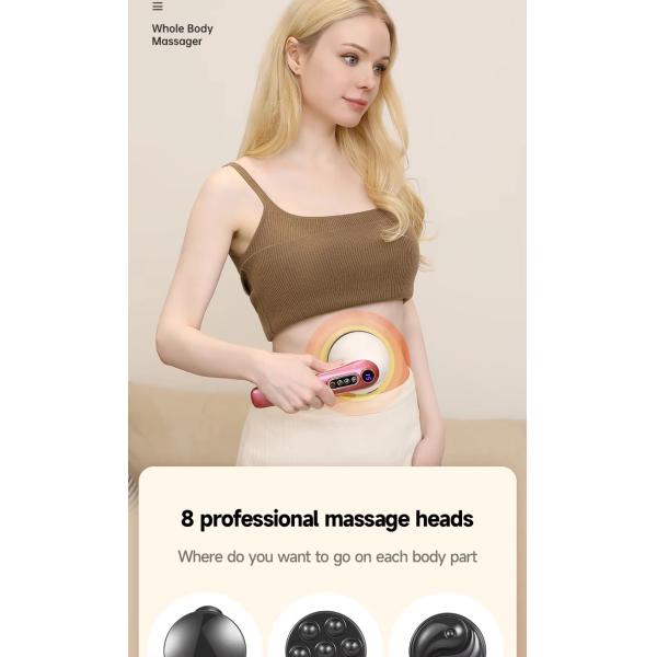 Mascador eléctrico de mano Arma de masaje de grasa Máquina de vibración de acondicionamiento físico Instrumento de adelgazamiento corporal