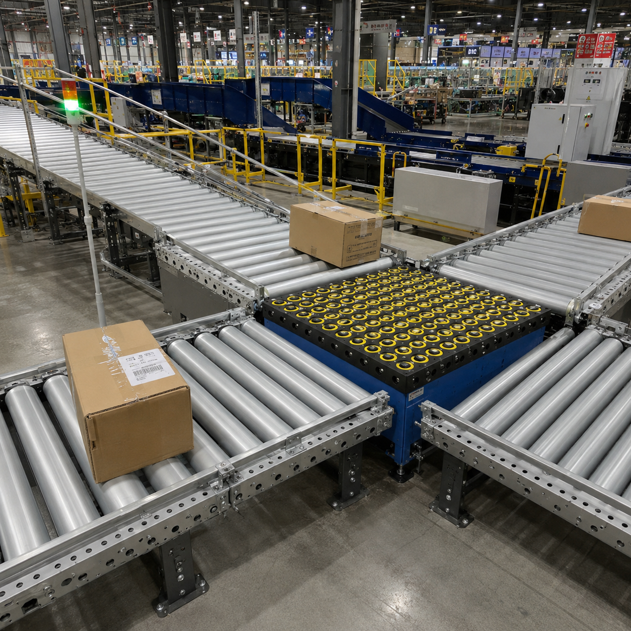 150 m/min Servo Driven Wheel Sorting Machine for High-Speed Parcel Distribution
