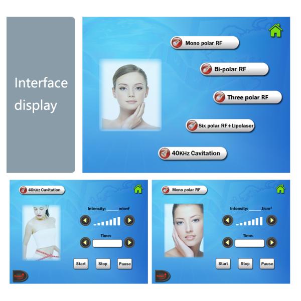 Sistema de cavitación al vacío Ultra cavitación RF cuerpo adelgazante máquina de belleza uso doméstico equipo de pérdida de peso