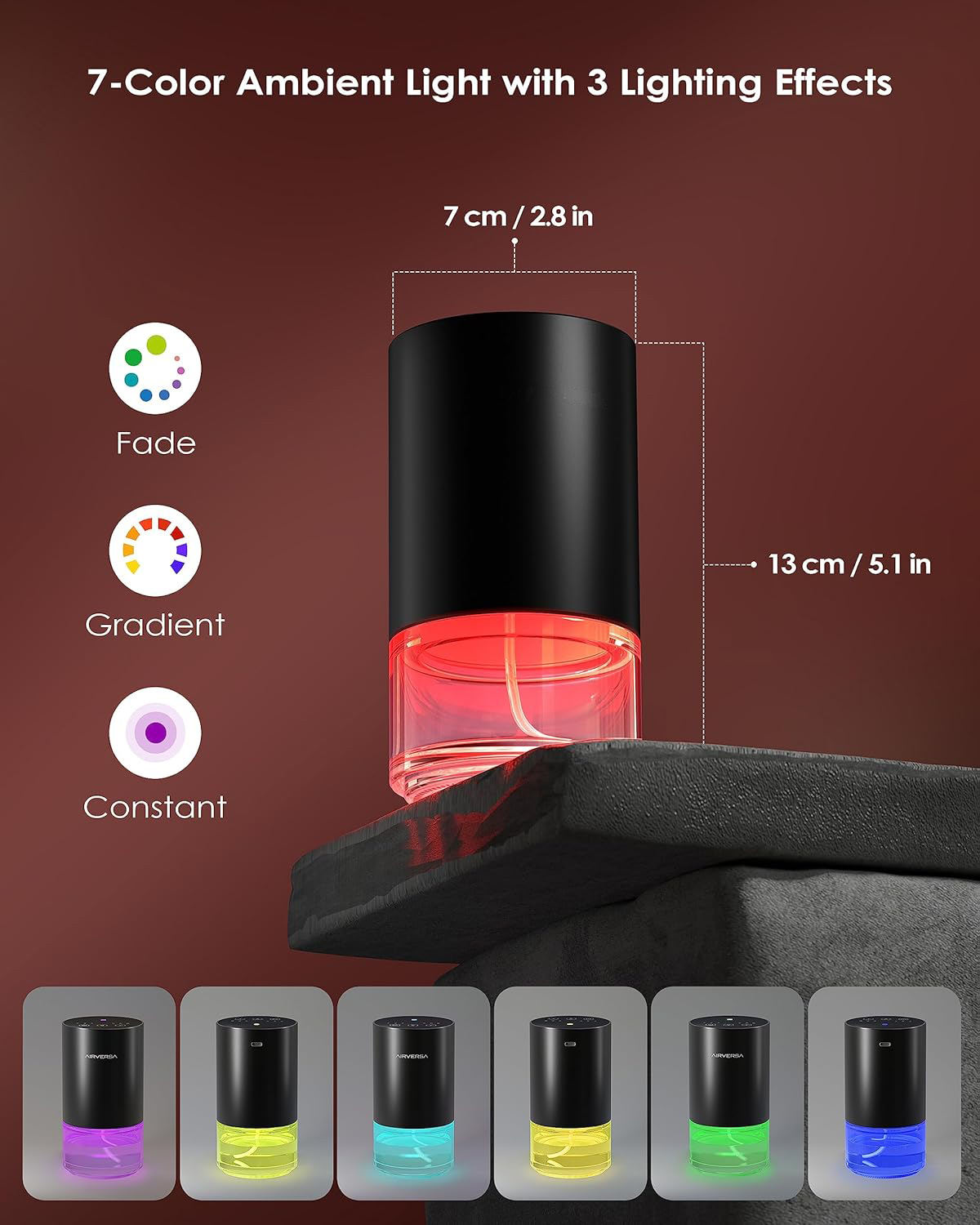 Commercial Scent Battery Machine Operated Essential Oils 100ml Latest  Colour Changing Led Waterless Aroma Diffuser