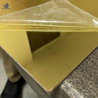 Hoja de espejo acrílico de oro fundido perfecta para cortar fácilmente en la pantalla de señalización y el diseño interior
