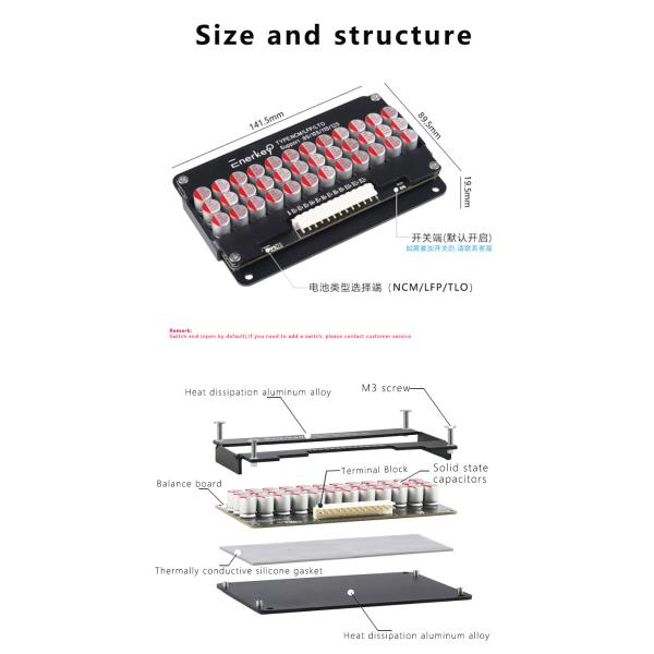 Enerkey Active Balancer Manufacturer 9S-12S 5A Battery Equalizer with Aluminum Shell for Home Storage System