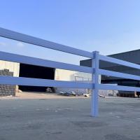 Safe PVC Horse Fence For Horse Farm 3 Rail Vinyl Horse Fence