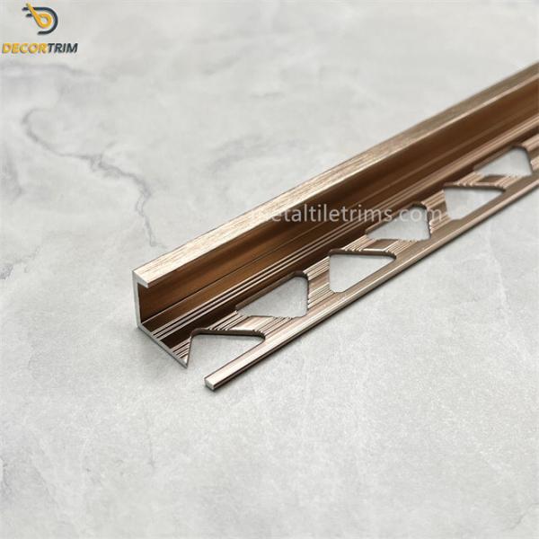 Aluminium Flooring Profiles Metal Tile Trims 3 Meter Profile Trim Tiles