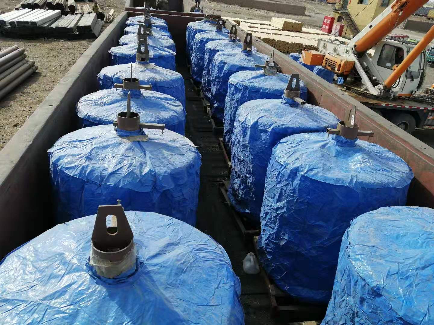 Колеса трейлера тележки рельса диаметра 640mm EN 10204 с желтым крася цветом
