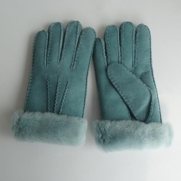 Fitting Hand Sewing Women Sheepskin Lamb Fur Gloves