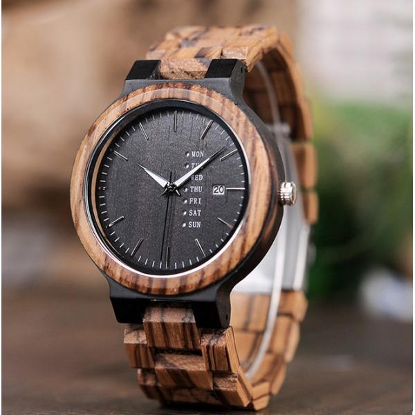 Дозор кварца ОЭМ поддержанный ОДМ деревянный, наручные часы круглых людей деревянные