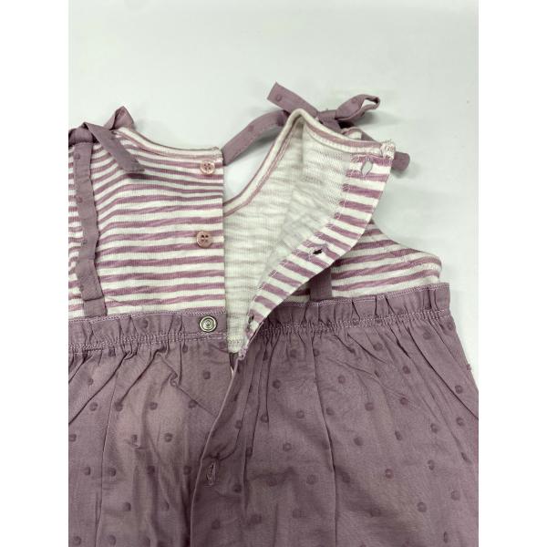 Strips Baby Girl Cute Summer Two Piece Outfits Round Collar Ribbon