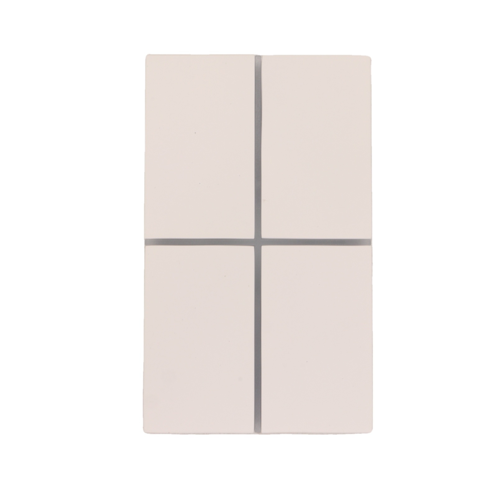 US Size Zigbee Smart 4 Gang Touch Panel Light Switch with Wi-Fi Aluminum Panel Smart Life App Neutral Required Luxury
