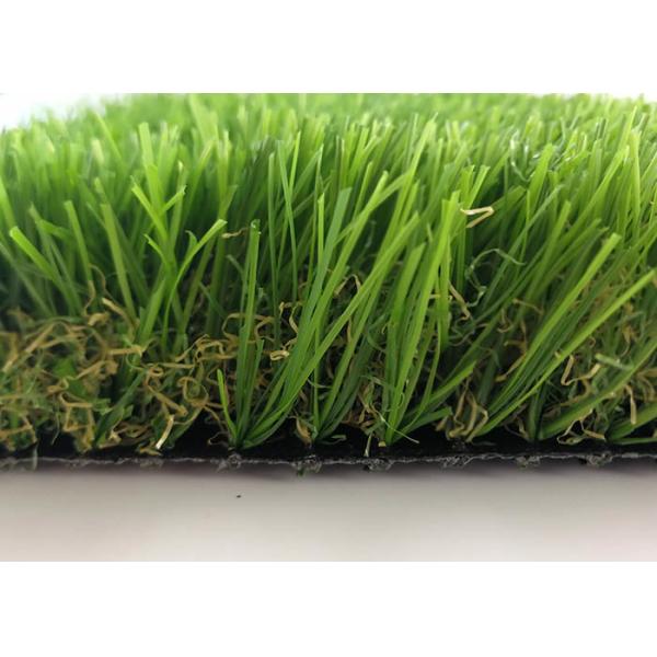 Dense Surface Silky Soft Monofilament PE + Curly PP Outdoor Artificial Grass , 5 - 8 Years Warranty