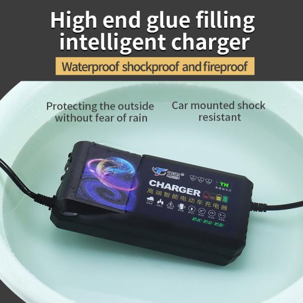 Electric Vehicle Scooter Lead Acid Battery Charger Eu Au Uk Jp 48v 60v 72v 12ah 20ah 32ah 6 Lamps Bicycle Tricycle E-bike