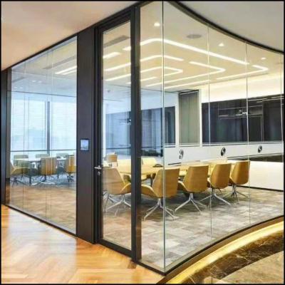 Transparent Demountable Glass Partitions Sliding Glass Room Dividers