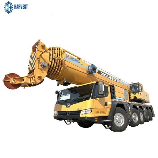 guindaste de 220 toneladas de gerencio do caminhão do crescimento da seção da altura 7 da grua do diâmetro 108m de 18.5m