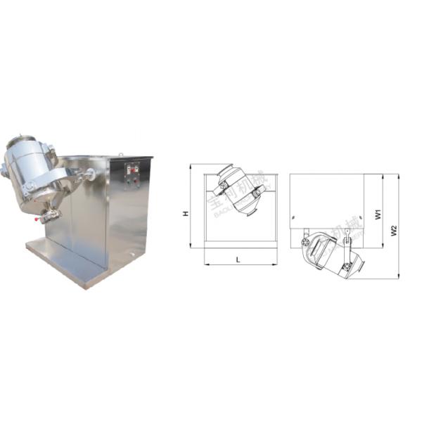 3D Powder Mixer Machine 50L Stainless Steel SUS304 220V