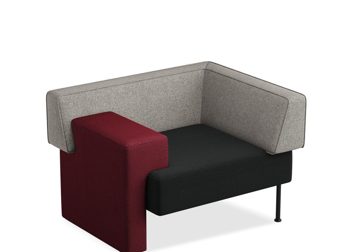 D 10 Office Sofa Lounge Sofa with Whorl Design Wireless Charging and Modular Combination