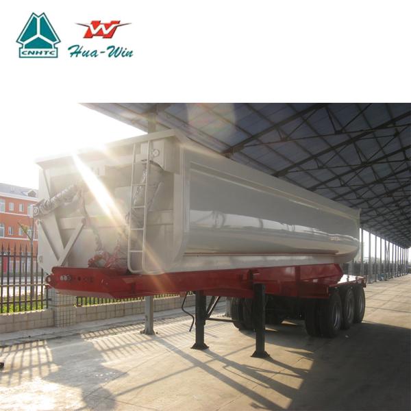 U shape 3 axles side dump semi trailer for one side or both side tipping