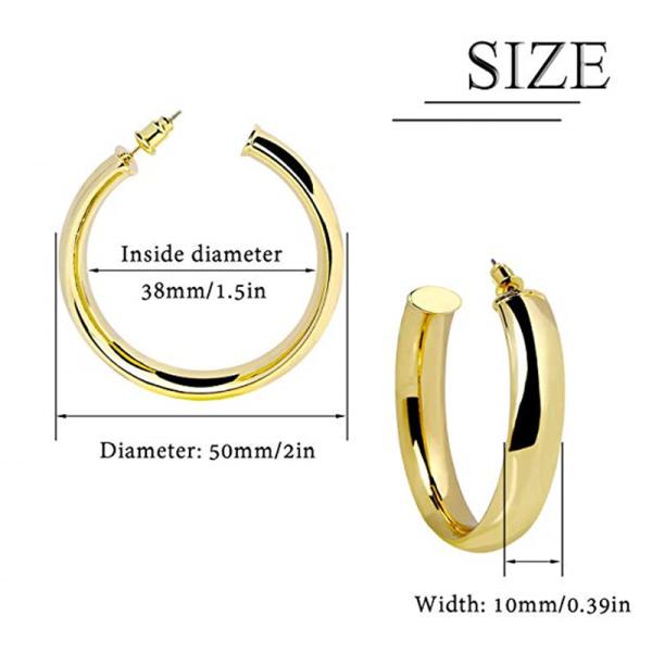 Custom High Quality S925 Fashion Jewelry Large Sterling Silver Hoop Earrings for Women