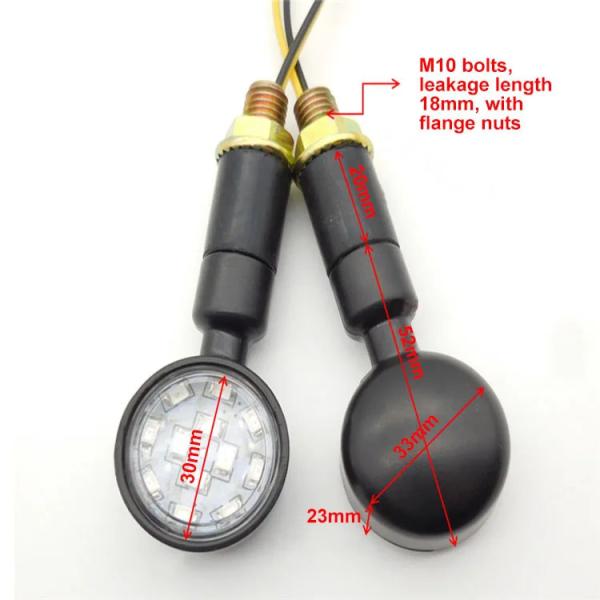 Universal LED Motorcycle Retro Front Turn Signal Light Indicator for Harley Honda Suzuki