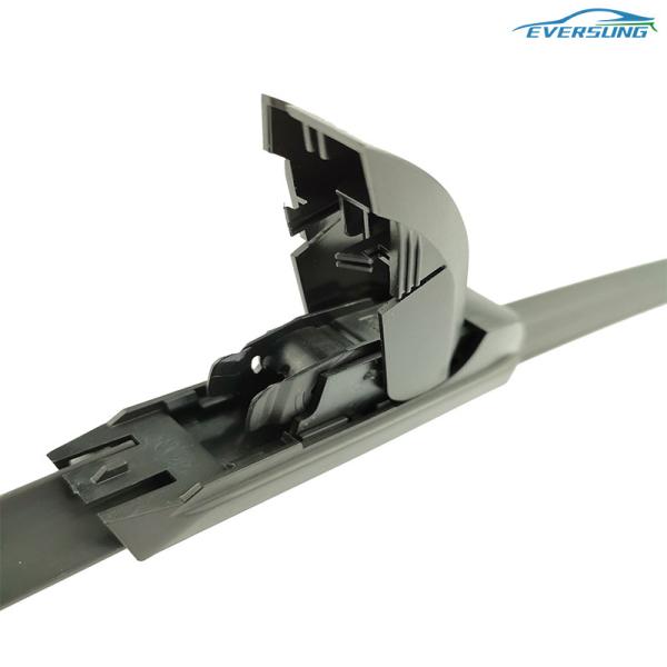 Black Boneless Wiper For  Universal Car Windscreen Wiper Blades With Soft Rubber  Materials