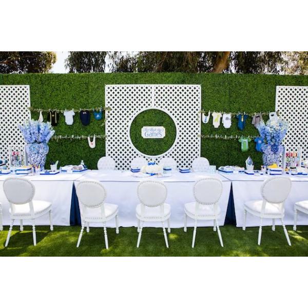 Event wedding round back chair button tufted rental chair with linen fabric rental wedding chair with nails