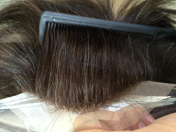 0,4 mm PU Toupet pour Homme Base en Soie Perruques de Cheveux Humains Brésiliens pour Hommes