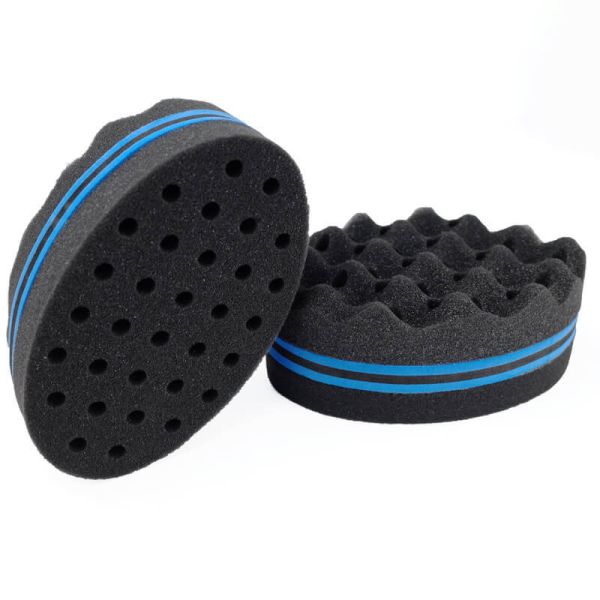 Wave Shaped Afro Sponge Brush OEM Barber Hair Brush Sponge Customized