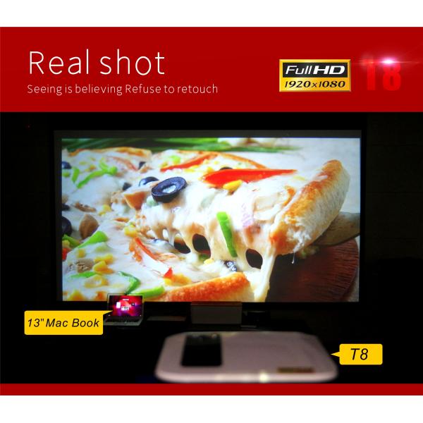 Home HD 1080P Mini Portable Projector T8