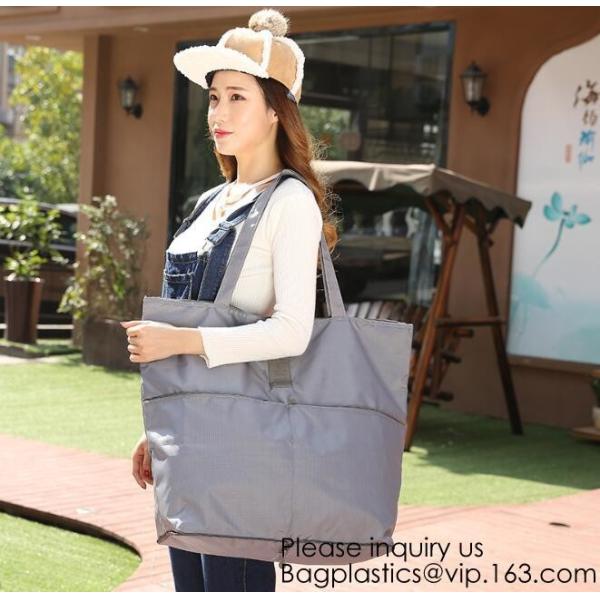 Pink Color Nylon Waterproof Handbag Large Capacity Carry-on Bag Durable Multifunction Bag Portable Women Bag