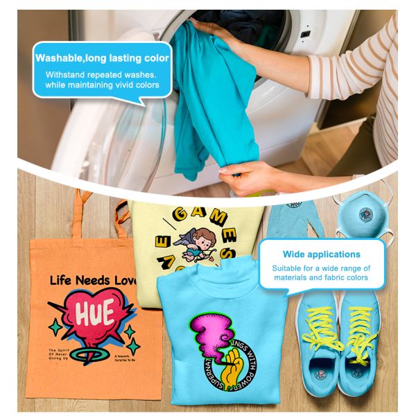 FCOLOR Double Matte Instant Peel Dtf Film Hot Peel Heat Transfer Film PET Film DTF 30cm 60cm Prints for T Shirts Clothing