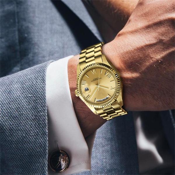 Sapphire Glass Men'S Mechanical Movement Watches 50 Meters Water Resistant