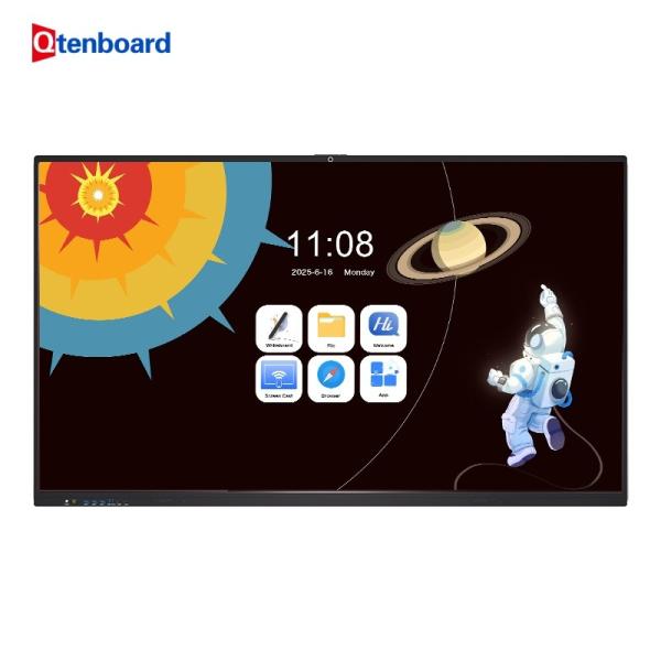 Qtenboard 75 インチタッチスクリーン 4K LCD 書き込み スマートボード ホワイトボード 学習ボード