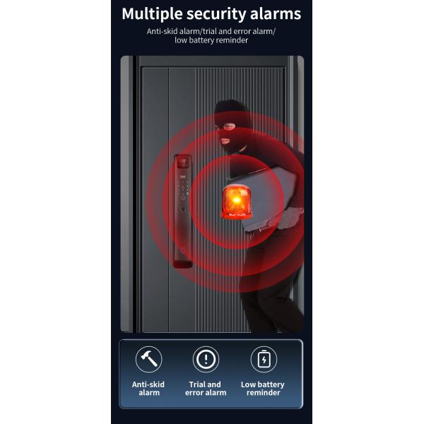 3D Face Smart Door Lock Отпечатки пальцев Видео звонок Домашний ключ