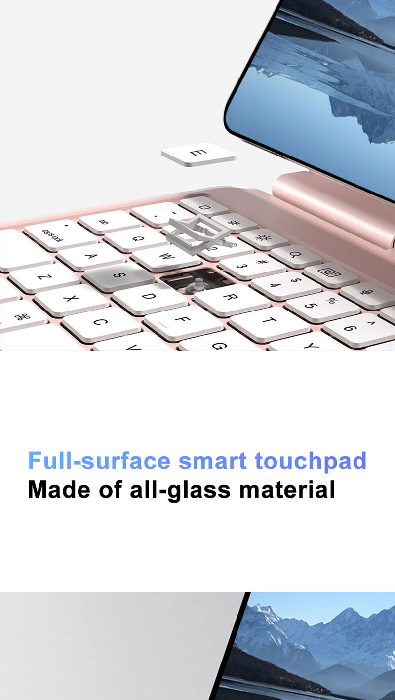 Aluminum Alloy Waterproof Ultra-Slim Backlit Keyboard Case for iPad 11/12.9/13 BT Smart Keyboard Cover OEM Supported